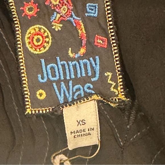Johnny Was Lemmi Blouse Embroidered Black Women's Top XS NEW - Picture 13 of 14